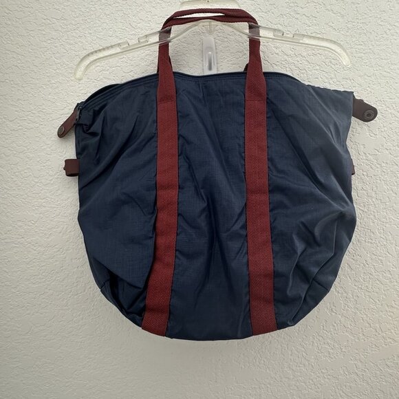 Vintage Pierre Cardin Paris New York Weekender Duffle Bag Tote Bag Navy Blue - Picture 2 of 8